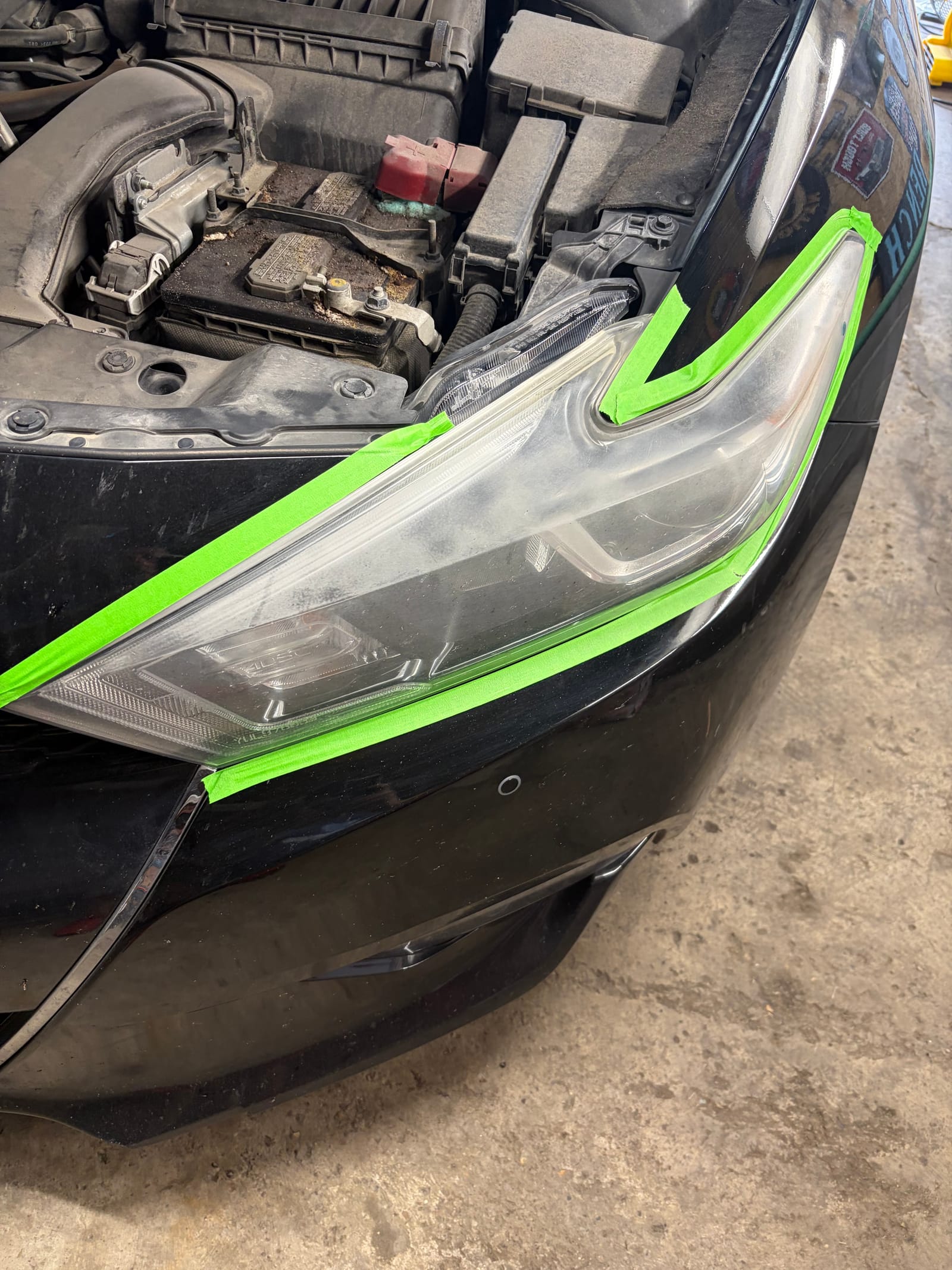 Headlight restoration · Des Moines before detailing
